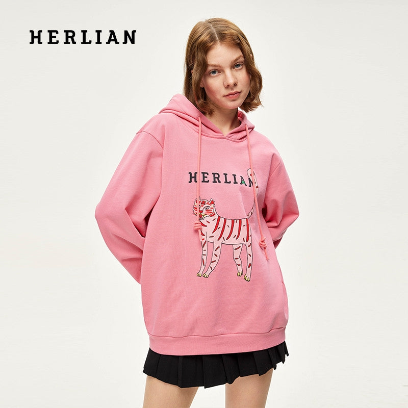 Herlian CNY Edition Tiger Hoodie Pink - Fixxshop