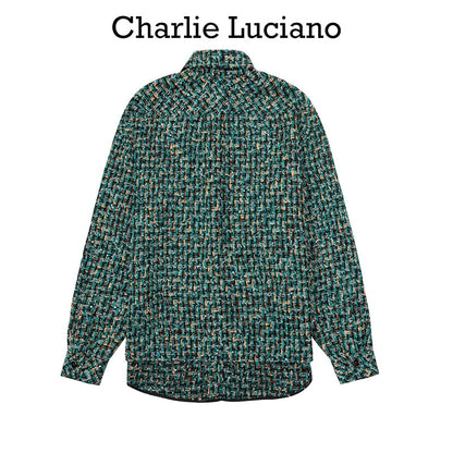 Charlie Luciano Tweed Overshirt Green
