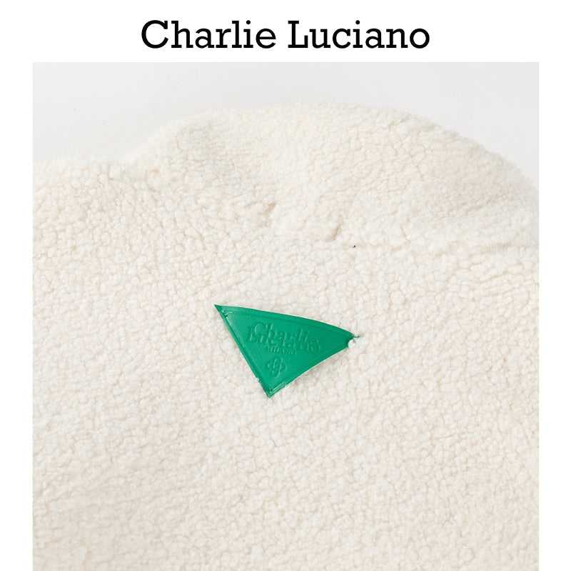 Charlie Luciano Plush Panda Jacket White