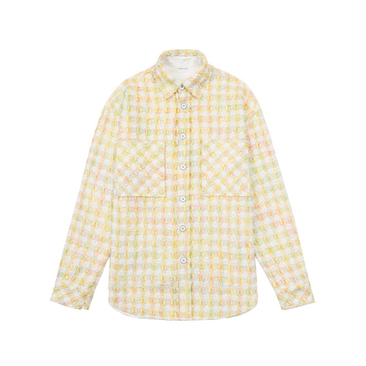 Charlie Luciano Tweed Overshirt Light Yellow