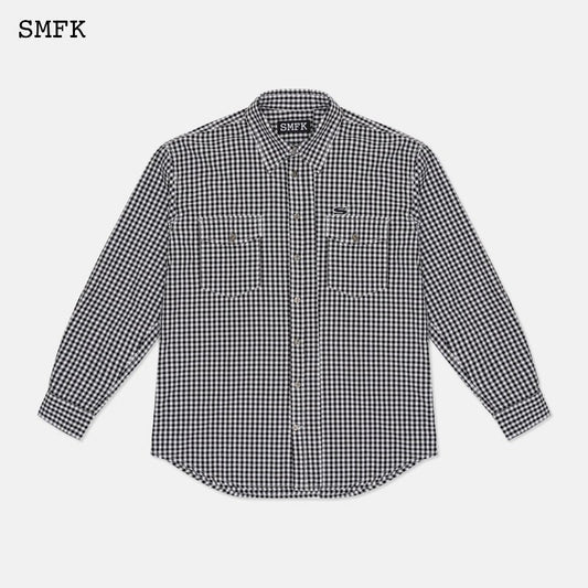 SMFK Vintage Academy Black And White Checkered Shirt
