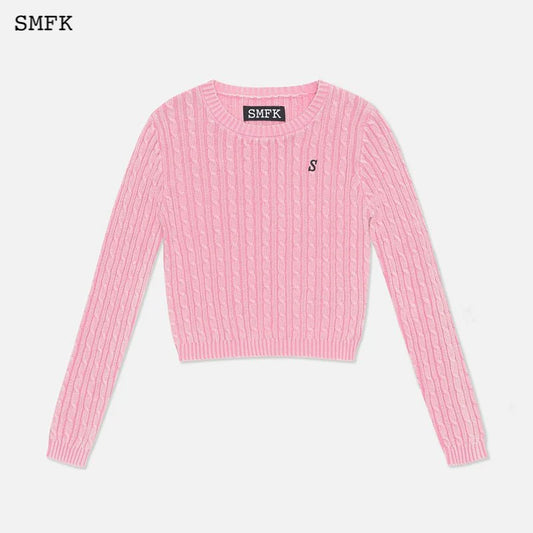 SMFK Vintage College Classic Knitwear Pink