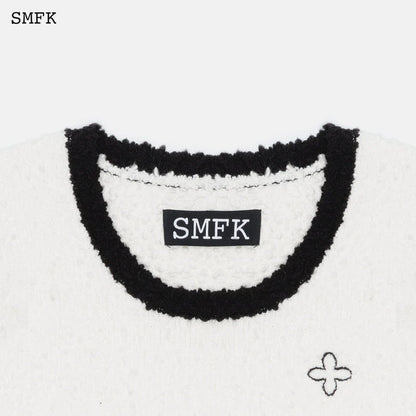 SMFK Vintage College Knit Short Tee White