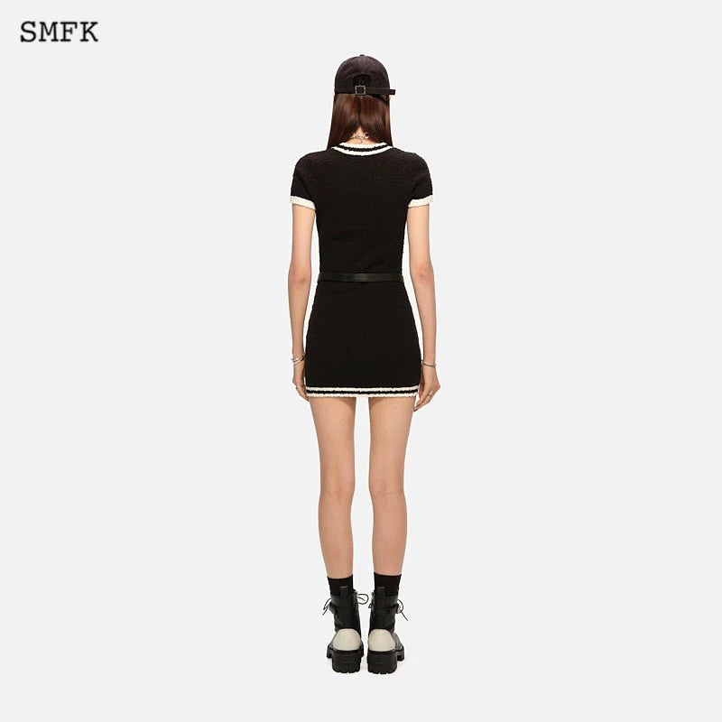 SMFK Vintage College Knit Skirt Black