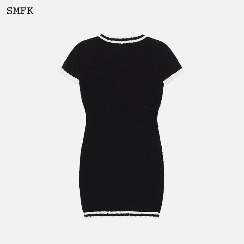 SMFK Vintage College Knit Skirt Black