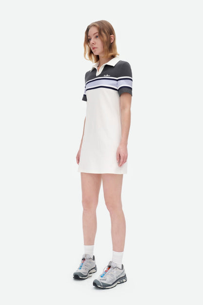 Herlian White Collar Polo Dress