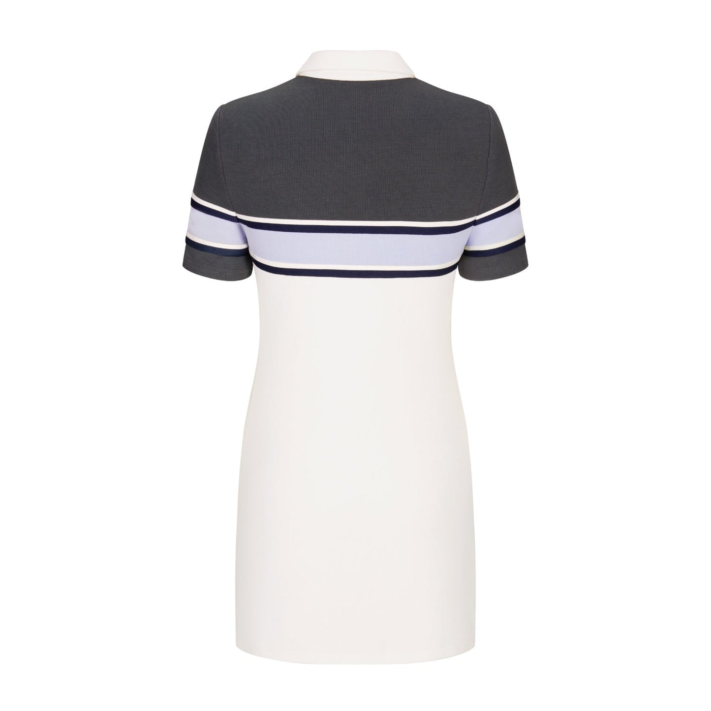 Herlian White Collar Polo Dress