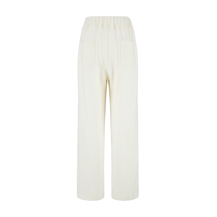 Herlian Metal Buckle Wool Pants White - Fixxshop