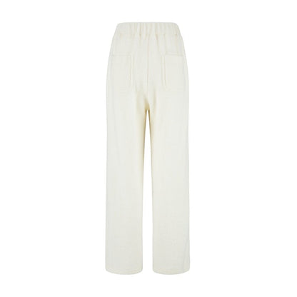 Herlian Metal Buckle Wool Pants White - Fixxshop