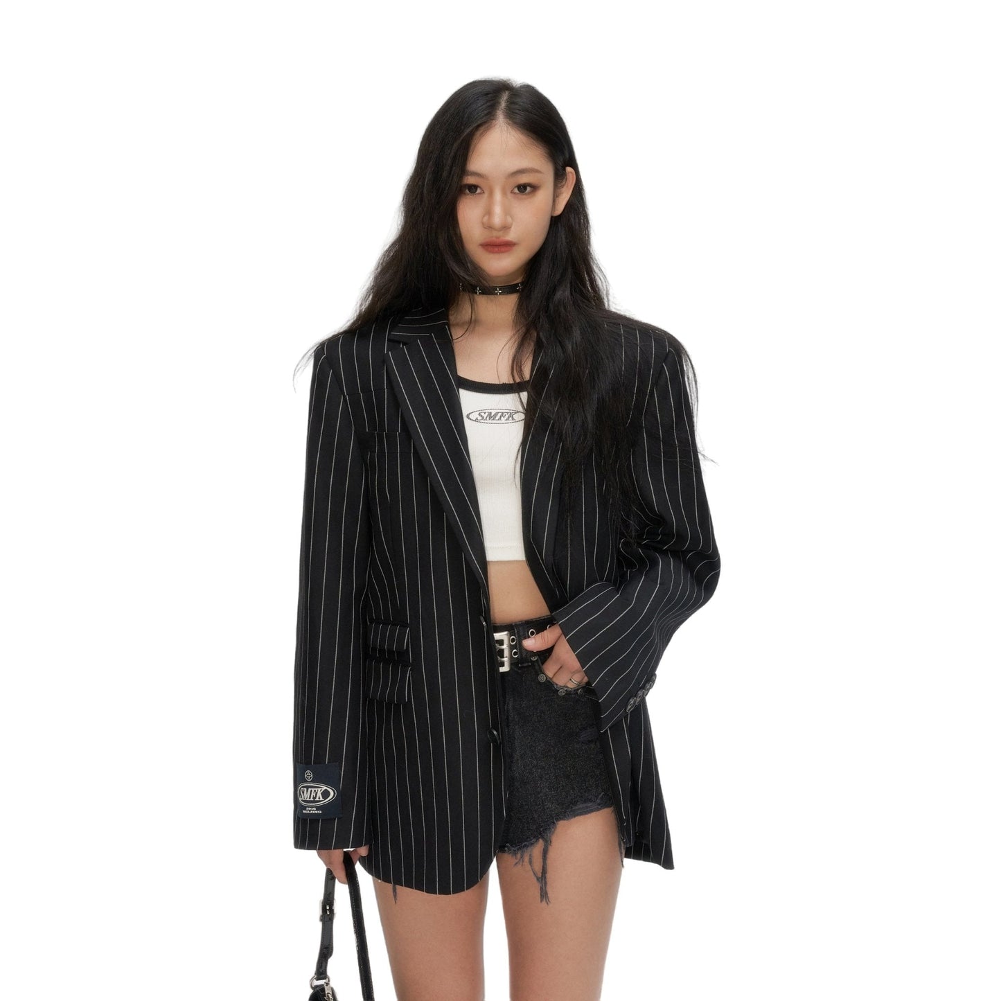 SMFK Wild World Mirroring Black Stripe Jacket