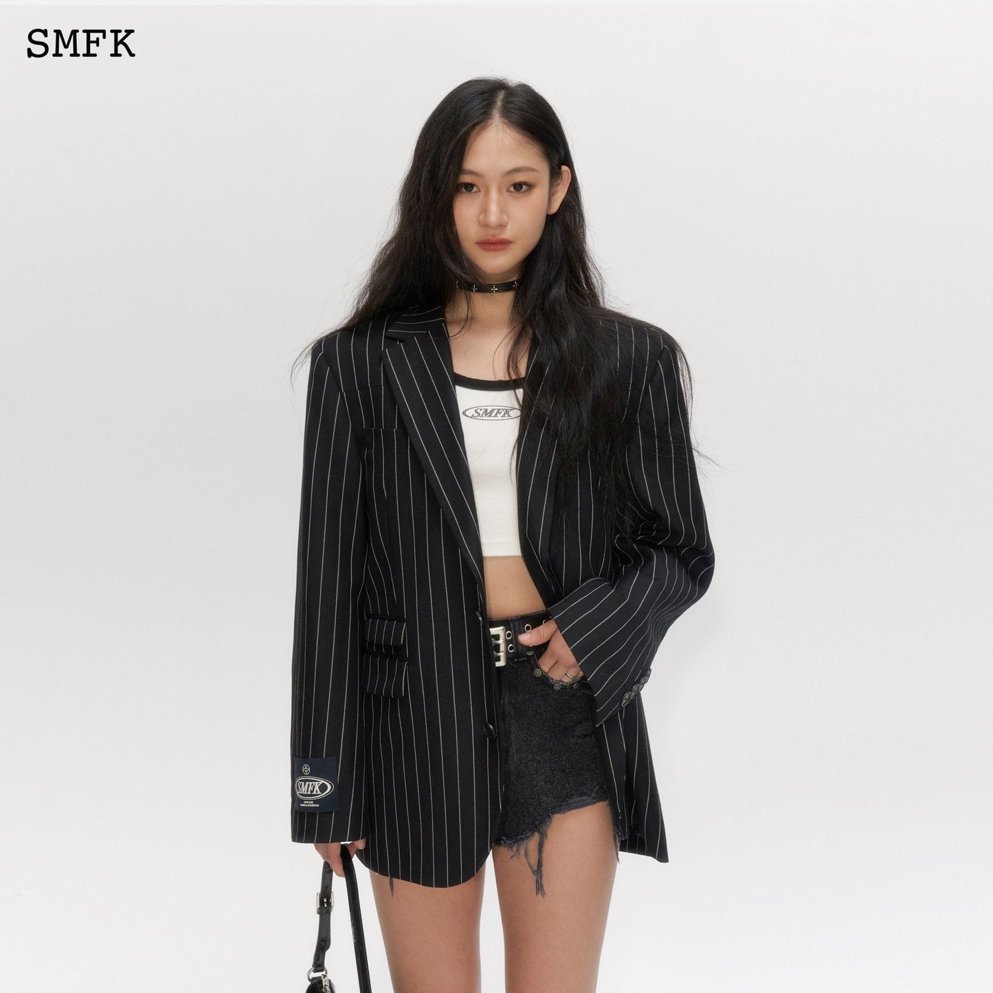 SMFK Wild World Mirroring Black Stripe Jacket