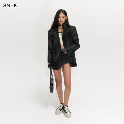 SMFK Wild World Mirroring Black Stripe Jacket