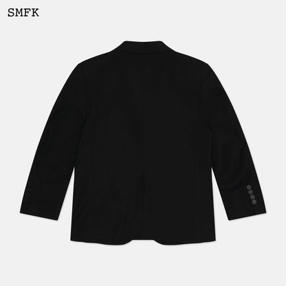 SMFK Wild World Mirroring Black Wool Jacket