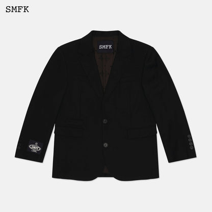 SMFK Wild World Mirroring Black Wool Jacket