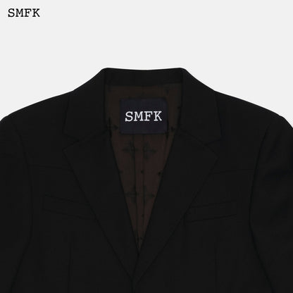 SMFK Wild World Mirroring Black Wool Jacket