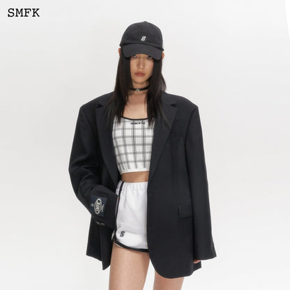 SMFK Wild World Mirroring Black Wool Jacket