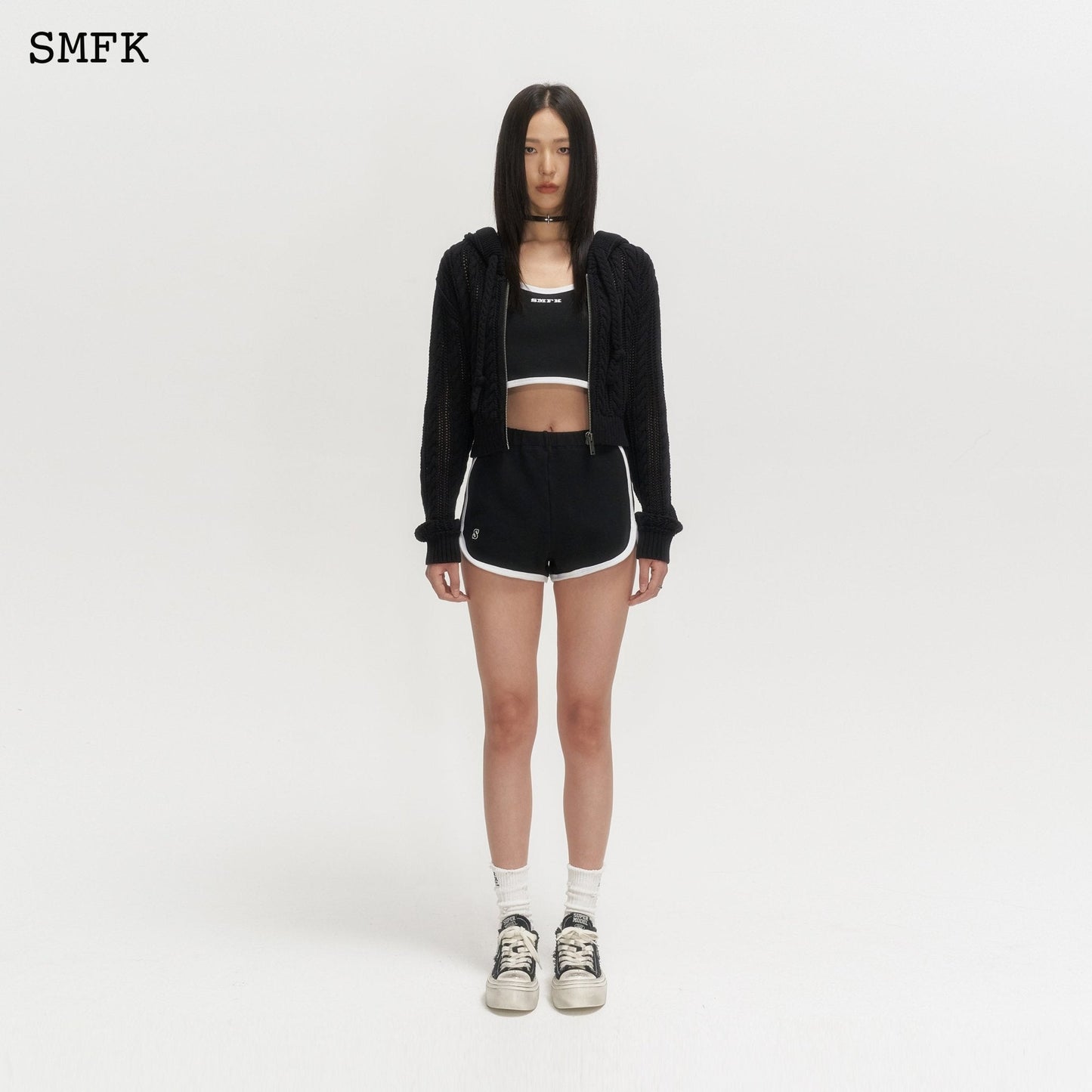 SMFK Wilderness Black Knitted Hoodie