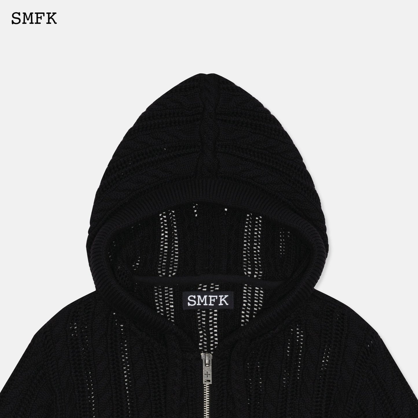 SMFK Wilderness Black Knitted Hoodie