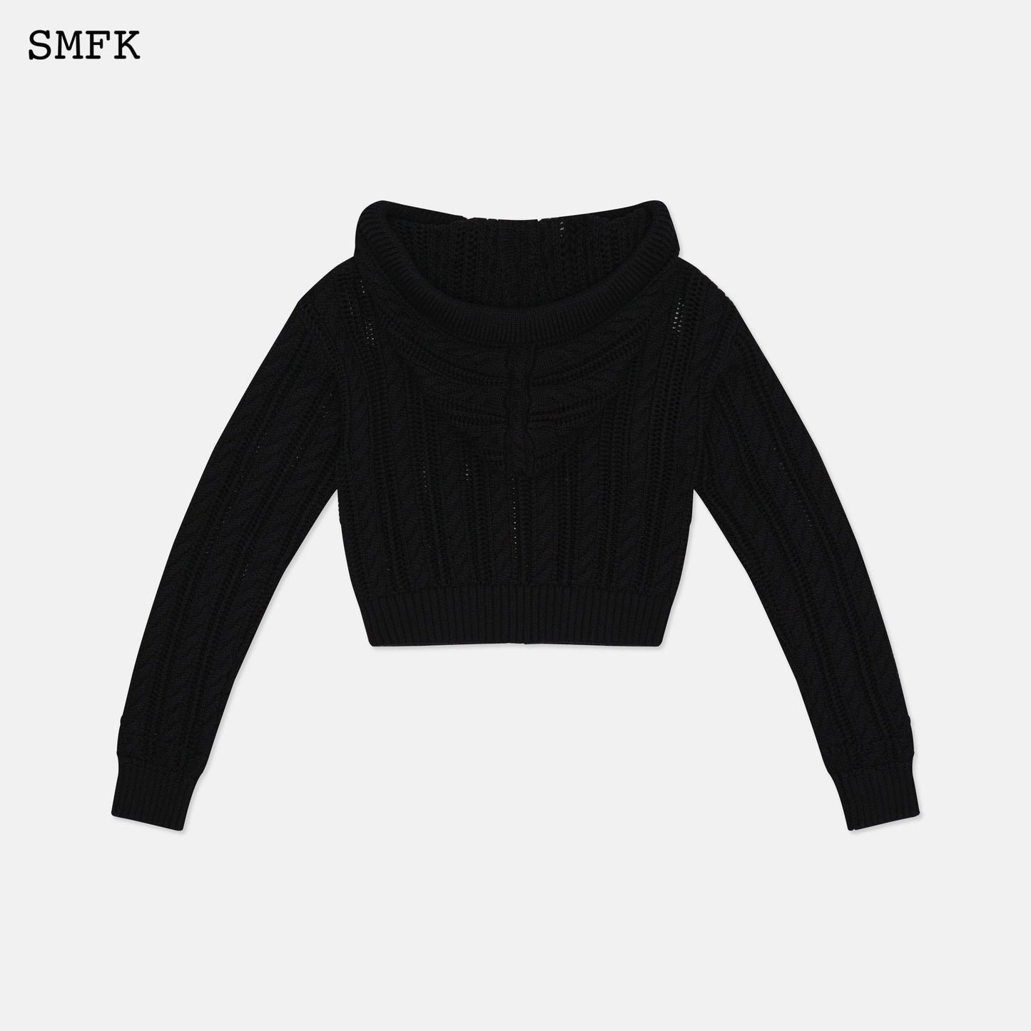 SMFK Wilderness Black Knitted Hoodie