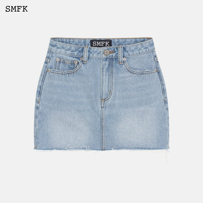 SMFK Wilderness Wandering Blue Jeans Short Skirt