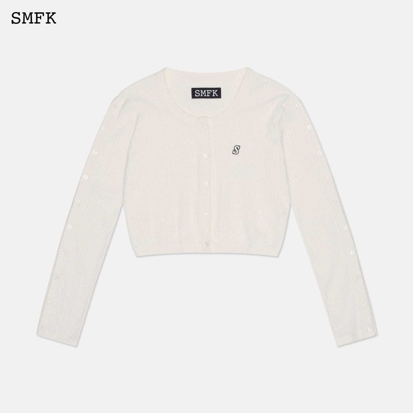 SMFK Wilderness Wandering White Knitted Cardigan