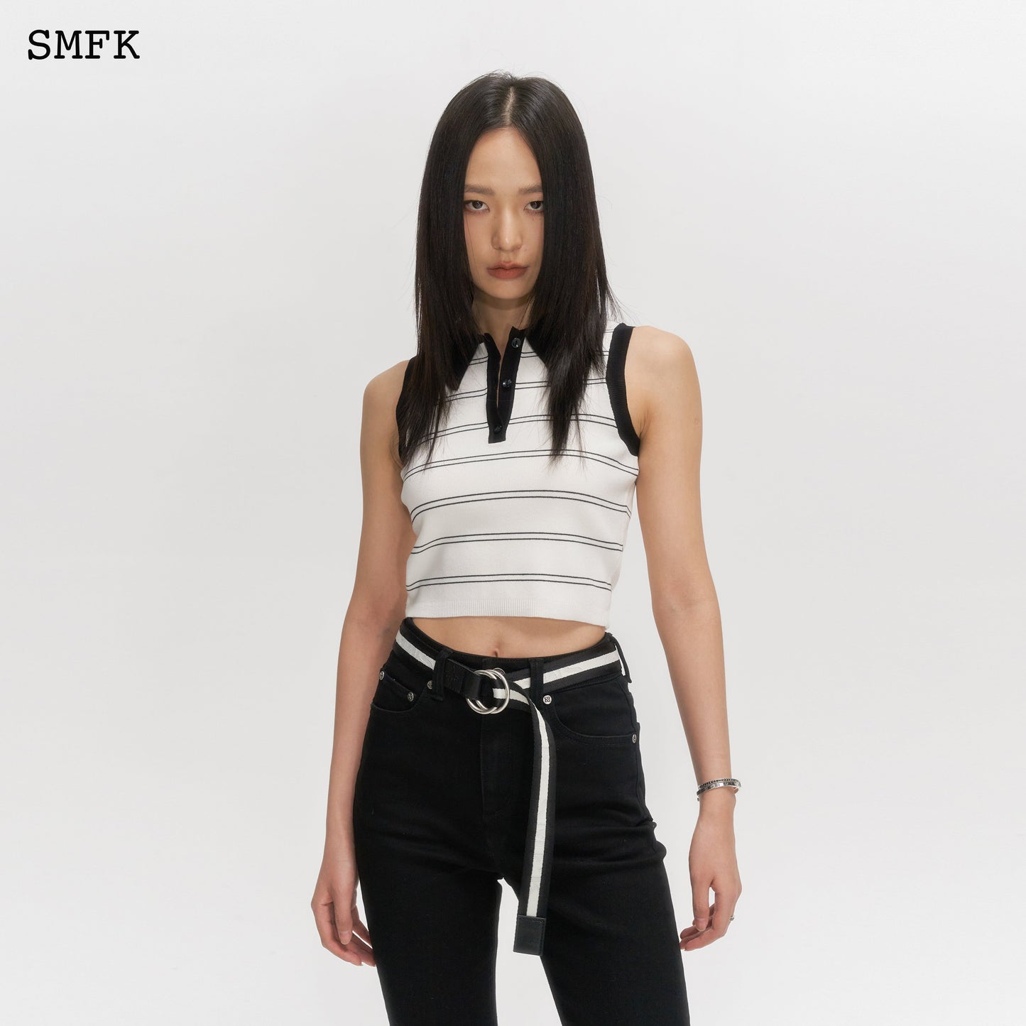 SMFK Wilderness White Stripe Polo Vest