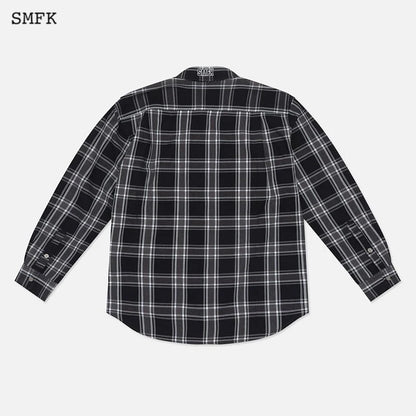 SMFK Wilderness World Black Plaid Workwear Shirt