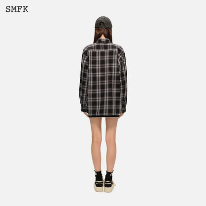 SMFK Wilderness World Black Plaid Workwear Shirt