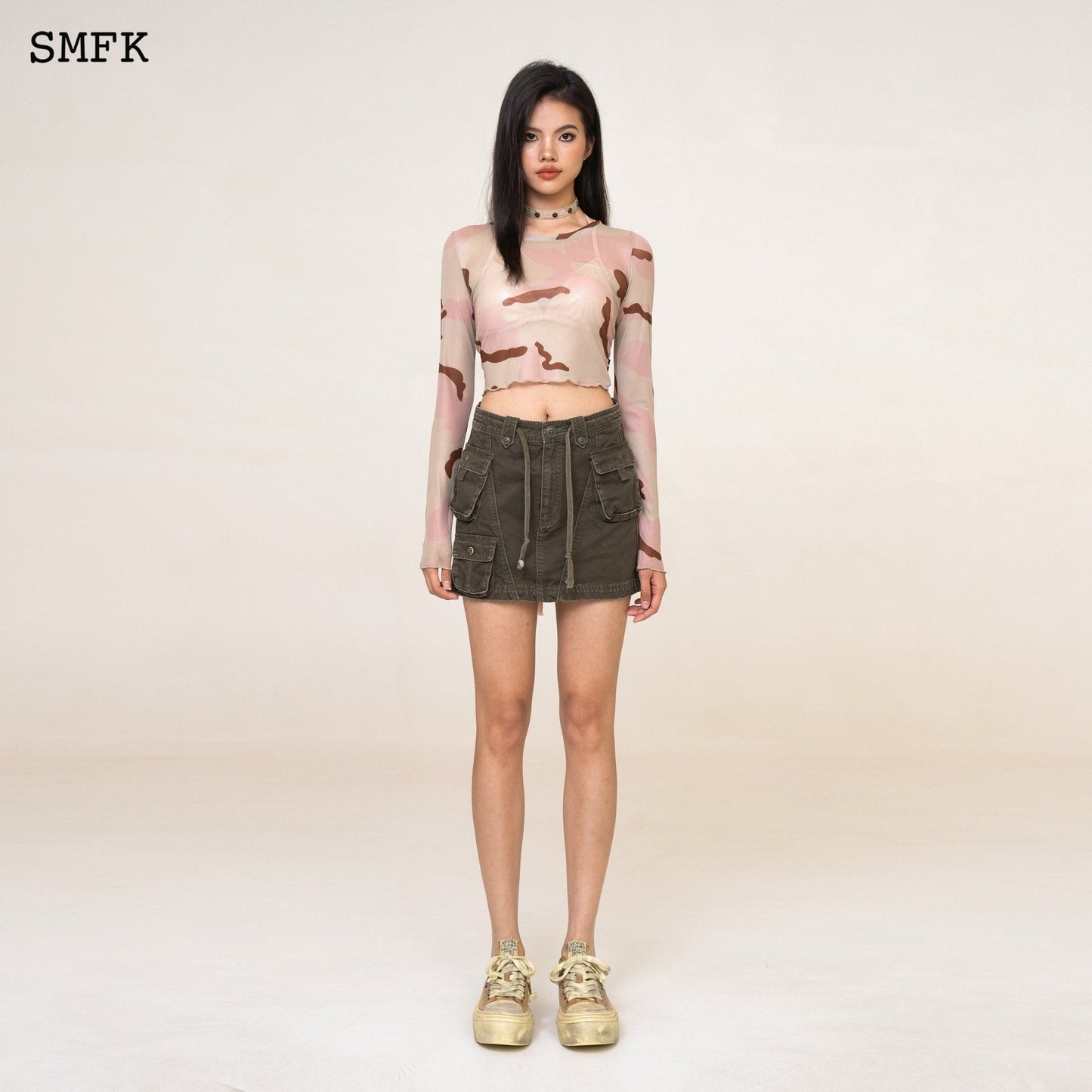 SMFK WildWorld Desert Camouflage Knitted Tights Top