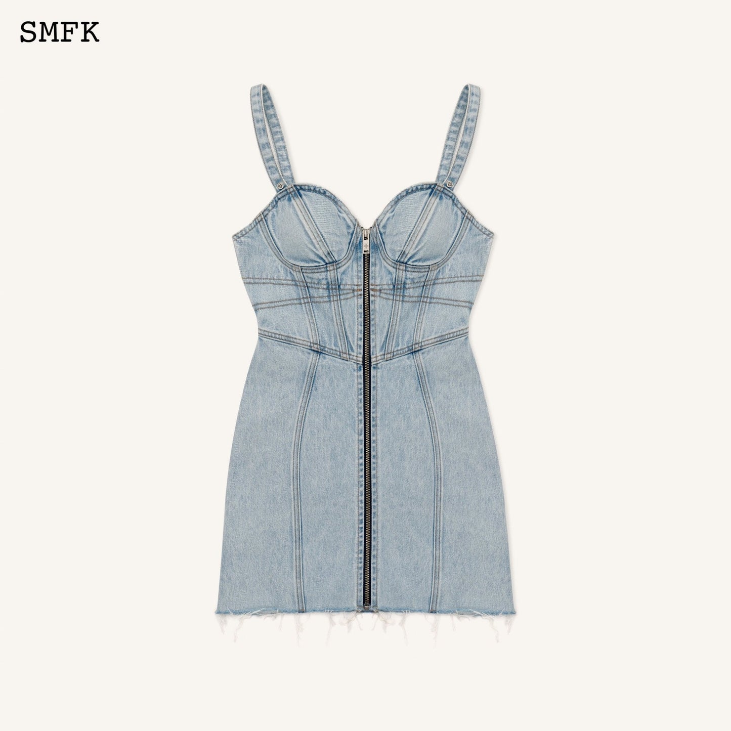 SMFK WildWorld Rock Denim Short Dress Sky Blue