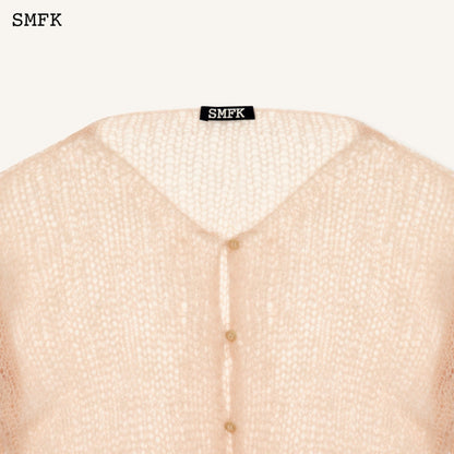 SMFK WildWorld Stray Netting Wool Cardigan