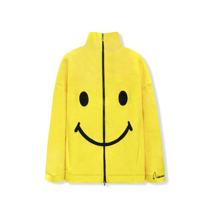 Aimme Sparrow Yellow Smiling Face Zip Jacket